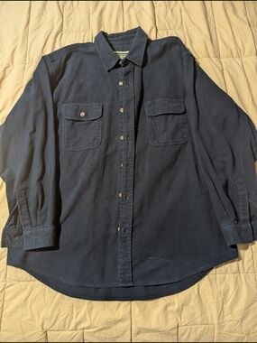 Field & Stream XXL Classic Men's Navy Button-Up Work Shirt